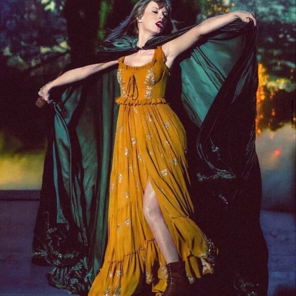 Dark Green Velvet Cloak With Hood, Taylor Swift Willow Eras Tour / Renaissance C - Picture 9 of 9